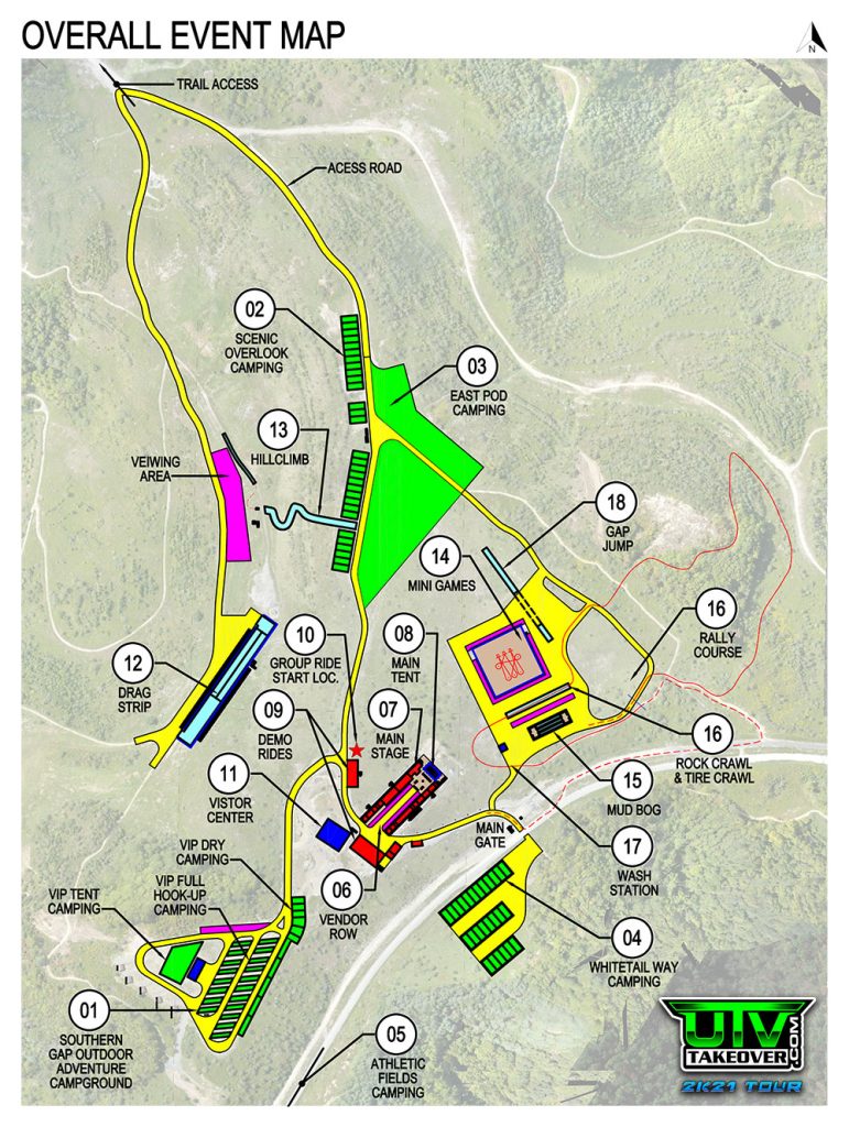 UTV Takeover Grundy, VA Overview Map