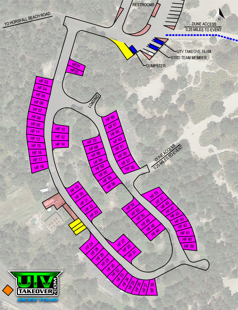 UTV Takeover Horsfall Campground Map
