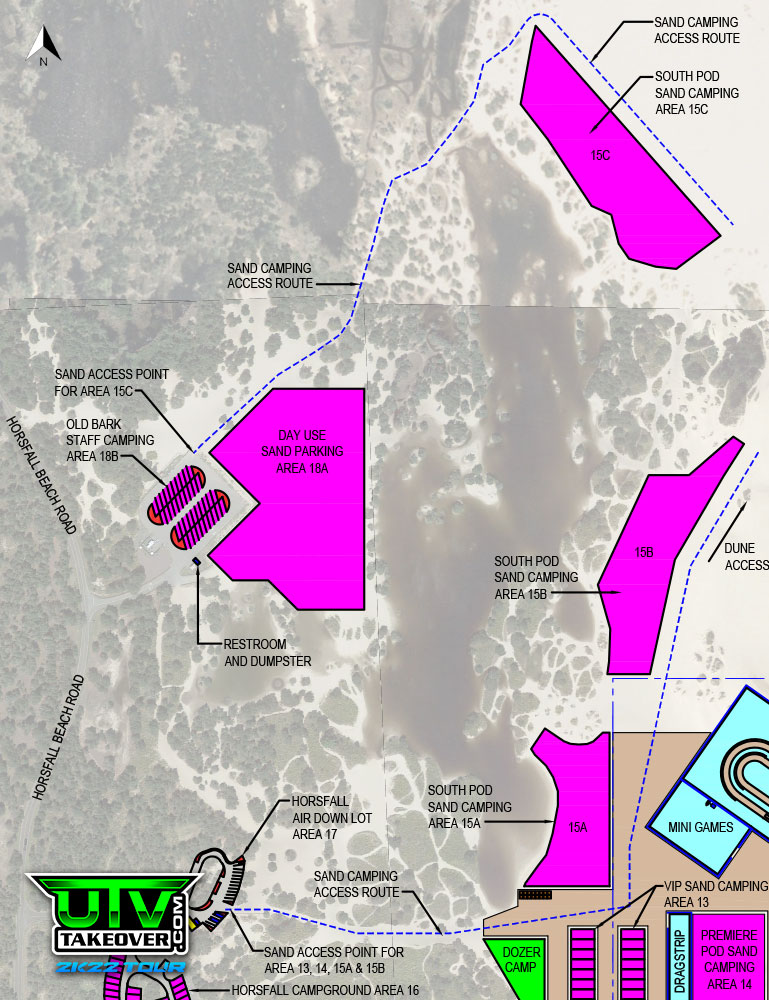 UTV Takeover South Pod Camping Map