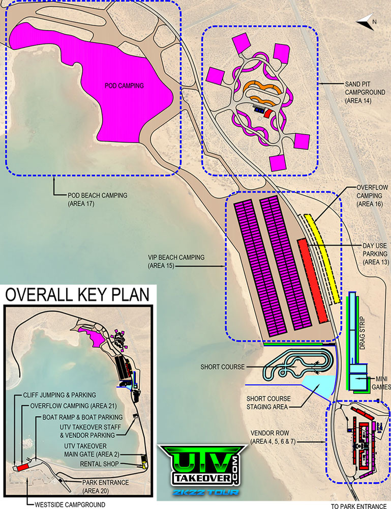 UTV Takeover Overview Map at Sand Hollow