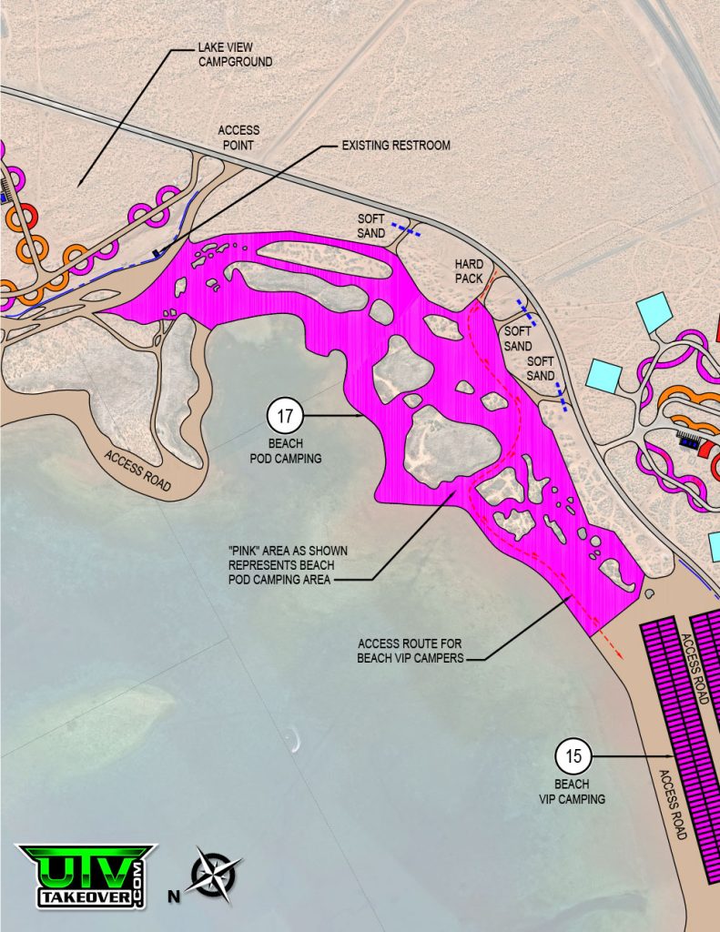 UTV Takeover Utah 2023 Beach Pod Camping Map